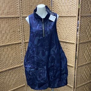 Navy Floral Midi Dress